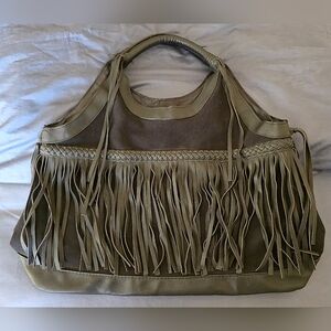 EUC Black Target Limited Edition Fringed Canvas and faux Leather purse